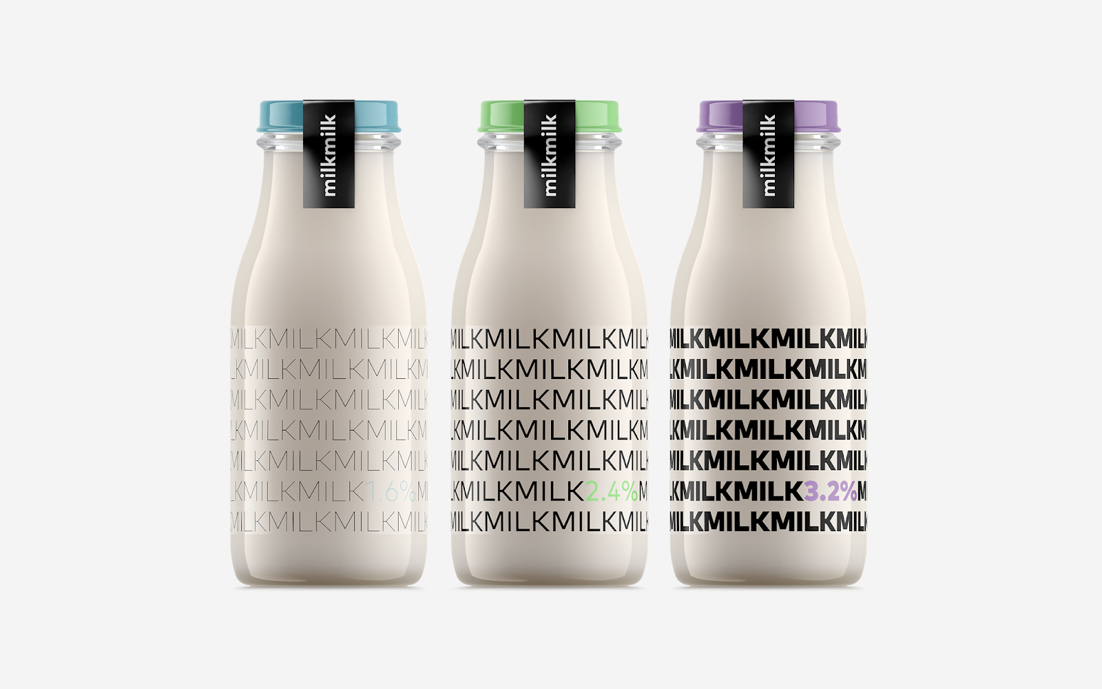 看一眼，就知道脂肪含量！Milkmilk概念牛奶包装