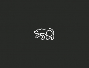 Martigny Matthieu单一线条创作的动物logo设计普贤居素材网精选