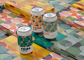 Frida起泡饮料概念包装设计素材中国网精选
