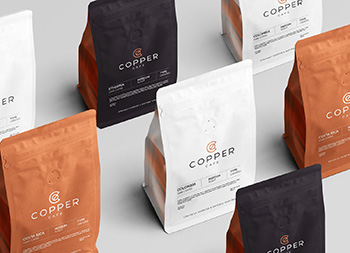 铜的金属质感！Copper咖啡店品牌视觉设计16设计网精选