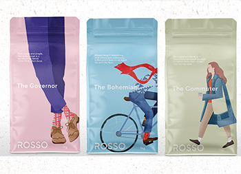 不同角色，不同咖啡，Rosso Coffee咖啡包装设计16设计网精选