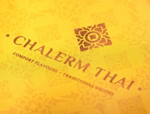 充满泰国风情 泰式餐厅Chalerm Thai品牌VI设计普贤居素材网精选