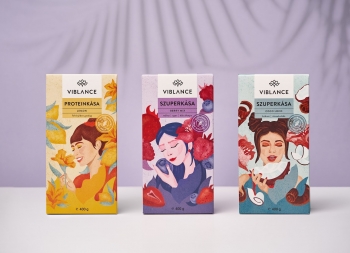 手绘插画风！Viblance早餐麦片包装盒设计素材中国网精选