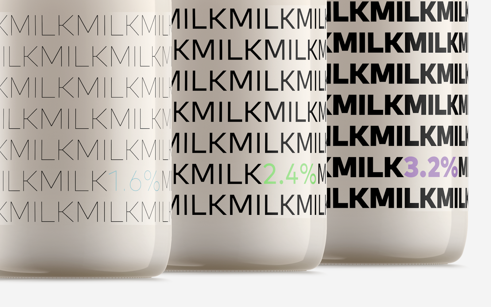 看一眼，就知道脂肪含量！Milkmilk概念牛奶包装