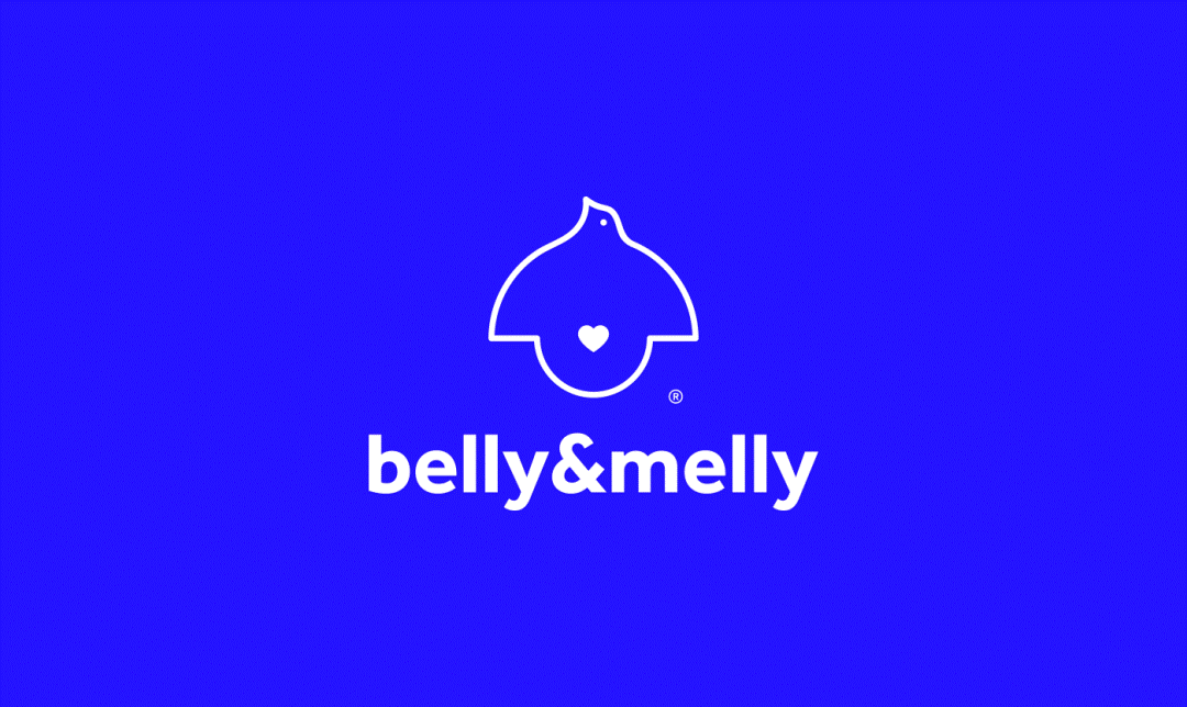 纯净的蓝 母婴品牌belly&melly视觉形象设计