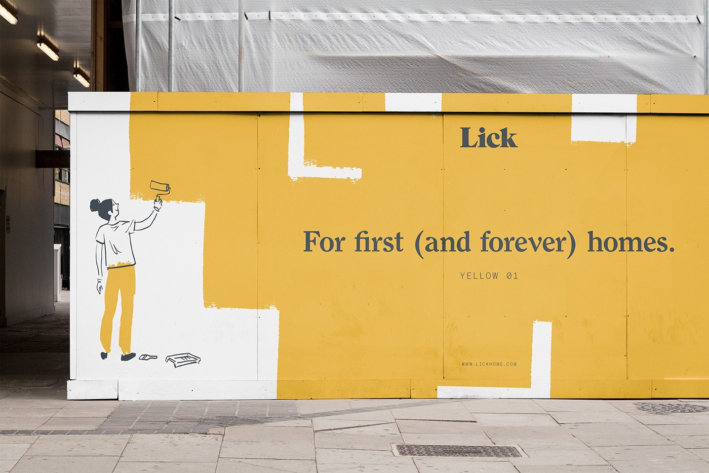 柔和的配色！涂料品牌Lick Home视觉形象设计