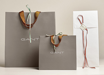 服装品牌GANT包装纸袋设计普贤居素材网精选