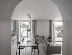 简单而富有表现力的几何形状和材料：Arka极简风格公寓设计普贤居素材网精选