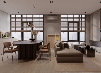 灰色+米色，营造舒适宁静的现代空间素材中国网精选