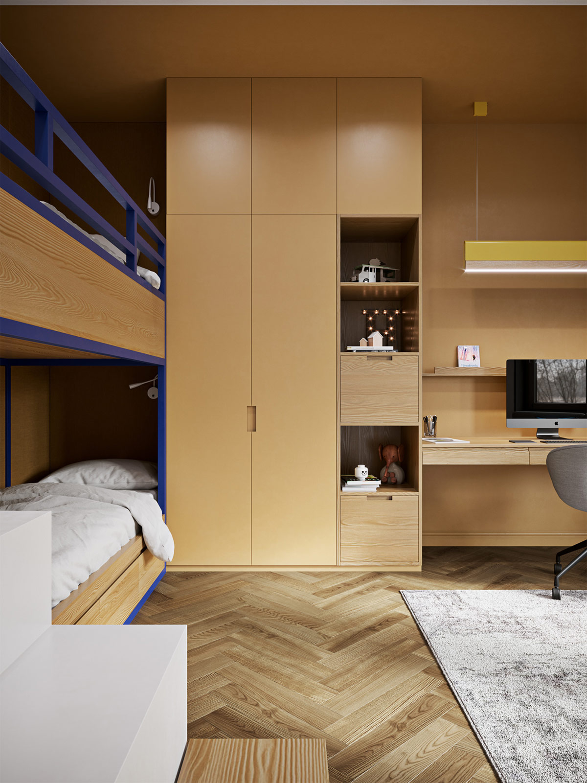 色彩赋予每个房间不同个性！俄罗斯110平缤纷的现代家居设计