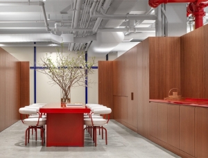 高雅蓝色调！纽约现代风格办公室设计素材中国网精选