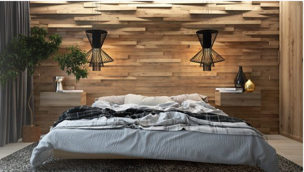 20个创意木质背景墙的卧室设计