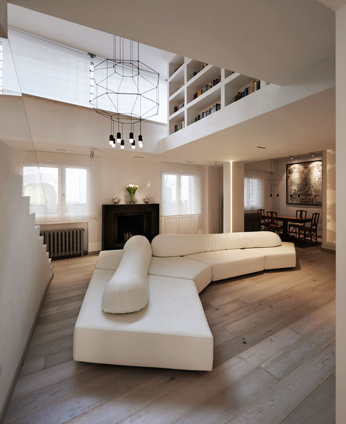 优雅的白色和迷人的现代感：罗马精致艺术风格奢华住宅