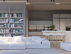 极简主义的纯白公寓空间素材中国网精选