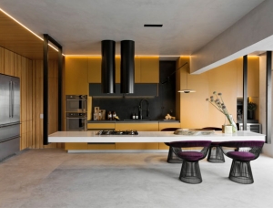 悬浮厨房岛台和时尚装饰元素：豪华的Dijon厨房设计素材中国网精选