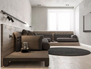 现代灰色极简风格Pastel Violet公寓设计素材中国网精选