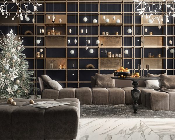 搭配棕色沙发打造高雅客厅设计