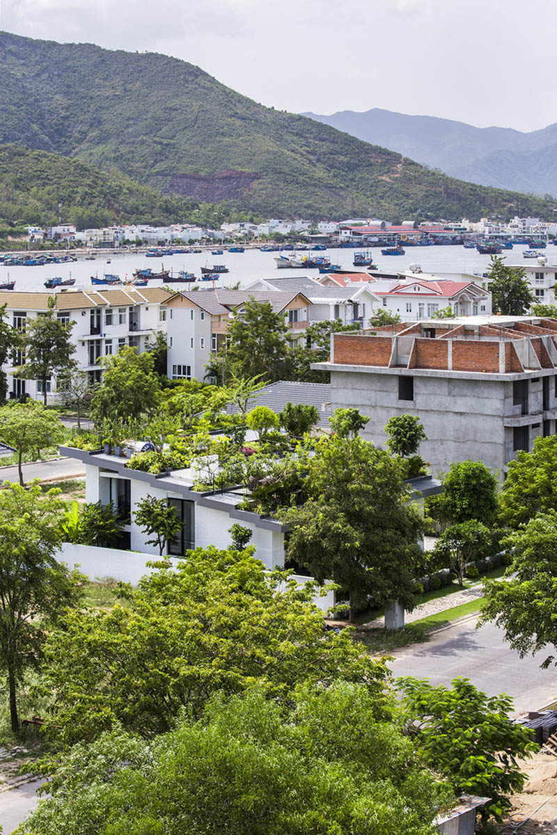 越南芽庄充满绿意的屋顶花园住宅