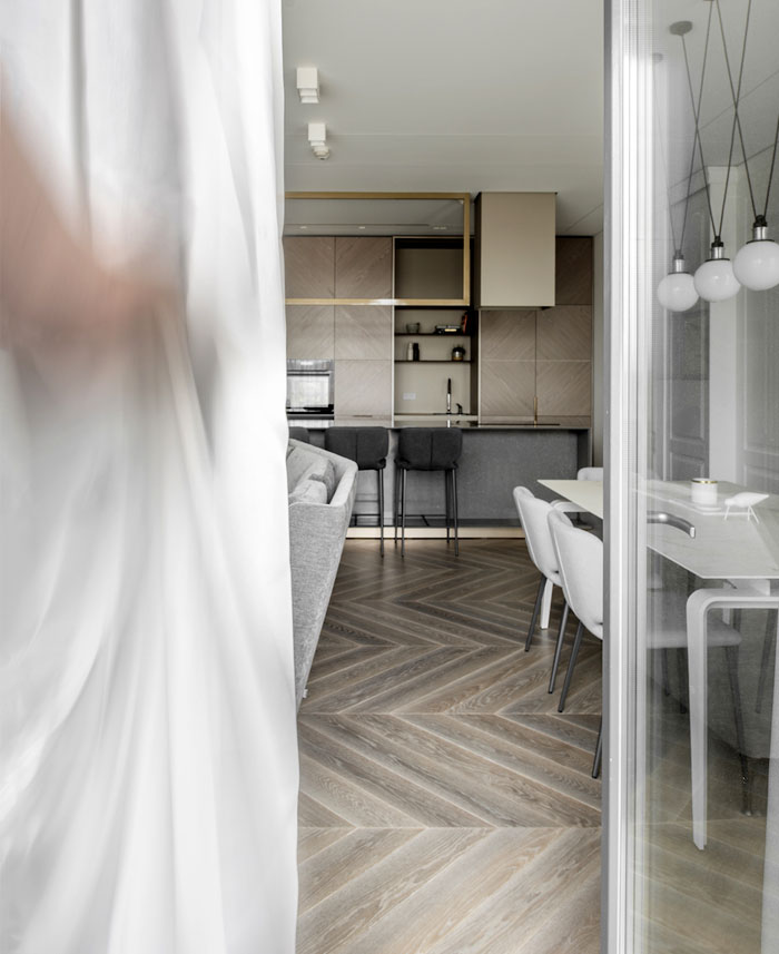 Vilnius 温馨时尚的现代公寓装修设计
