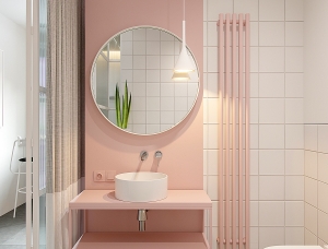 柔和浪漫的粉色浴室和卫生间设计普贤居素材网精选