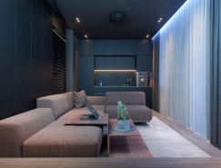 2个暗黑风格L型小公寓设计素材中国网精选
