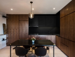 纽约曼哈顿75平米酷黑现代风格公寓设计普贤居素材网精选