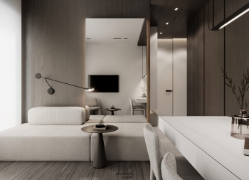 2间40平超时尚感的小公寓设计普贤居素材网精选