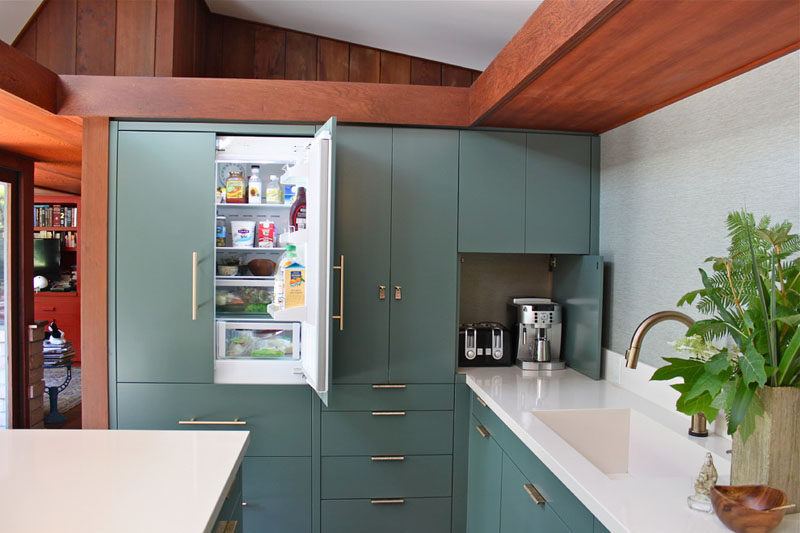 厨房设计新理念：橱柜集成冰箱实例欣赏