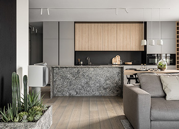 高级灰+木质，简约精致的Nadmorski公寓设计普贤居素材网精选