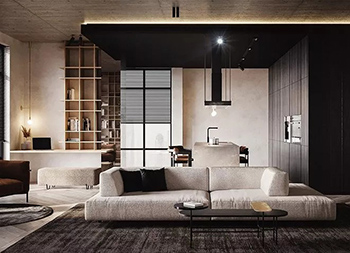 迪拜130平极简轻奢风格现代公寓设计普贤居素材网精选