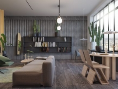 3个时尚的灰色风格现代家居装修设计普贤居素材网精选