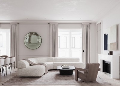 精致的法式风格! 时尚的莫斯科公寓设计16图库网精选