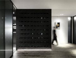 低调时尚的酷黑色系办公室设计普贤居素材网精选