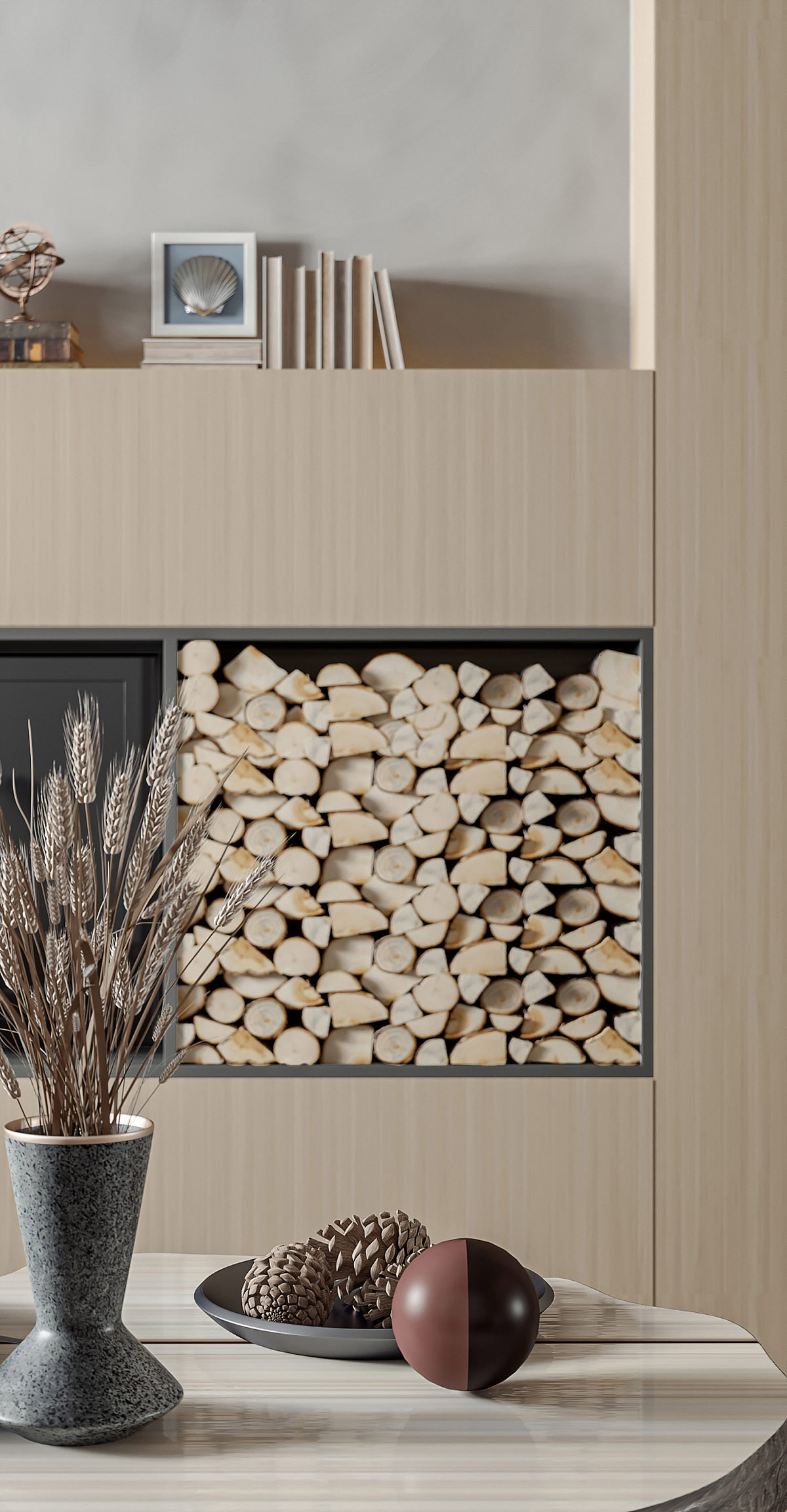 木质+灰色打造温暖时尚的家居空间
