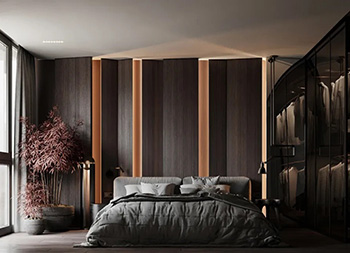 木质肌理+高级灰，优雅低调的现代轻奢美宅普贤居素材网精选
