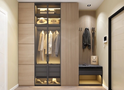 轻奢风格的入户玄关鞋柜设计素材中国网精选