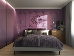33个紫色主题卧室装修设计普贤居素材网精选