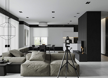 黑与白营造现代质感住宅空间16图库网精选