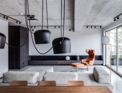 混凝土和时尚水磨石：维尔纽斯现代公寓设计普贤居素材网精选