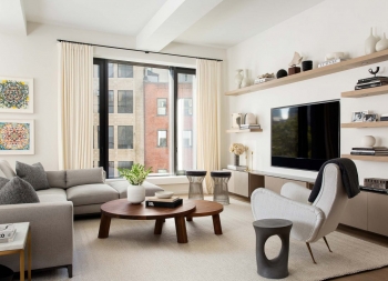 温馨的中性色调！纽约精致的Loft公寓设计普贤居素材网精选