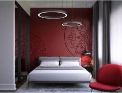 51个大胆、浪漫的红色卧室设计16设计网精选
