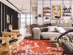 特拉维夫波普艺术风格的开放式住宅设计普贤居素材网精选