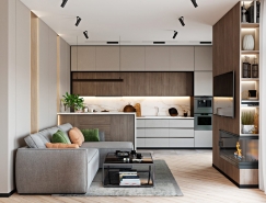 温馨现代开放式空间的三居室设计素材中国网精选