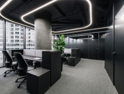 酷黑风格办公室空间设计普贤居素材网精选