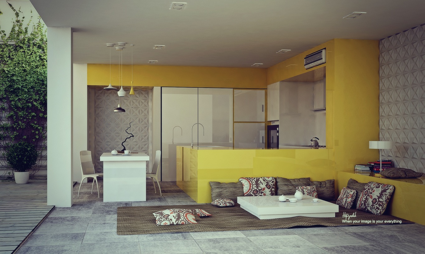 22个黄色主题厨房设计欣赏