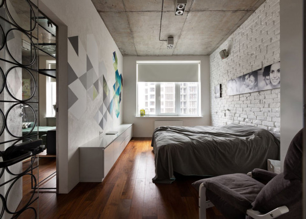 乌克兰80平米工业风格现代公寓设计