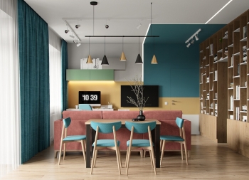 创意的色彩组合！4间缤纷的时尚公寓设计素材中国网精选