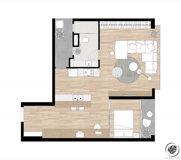 3个精致豪华的一居室小公寓设计