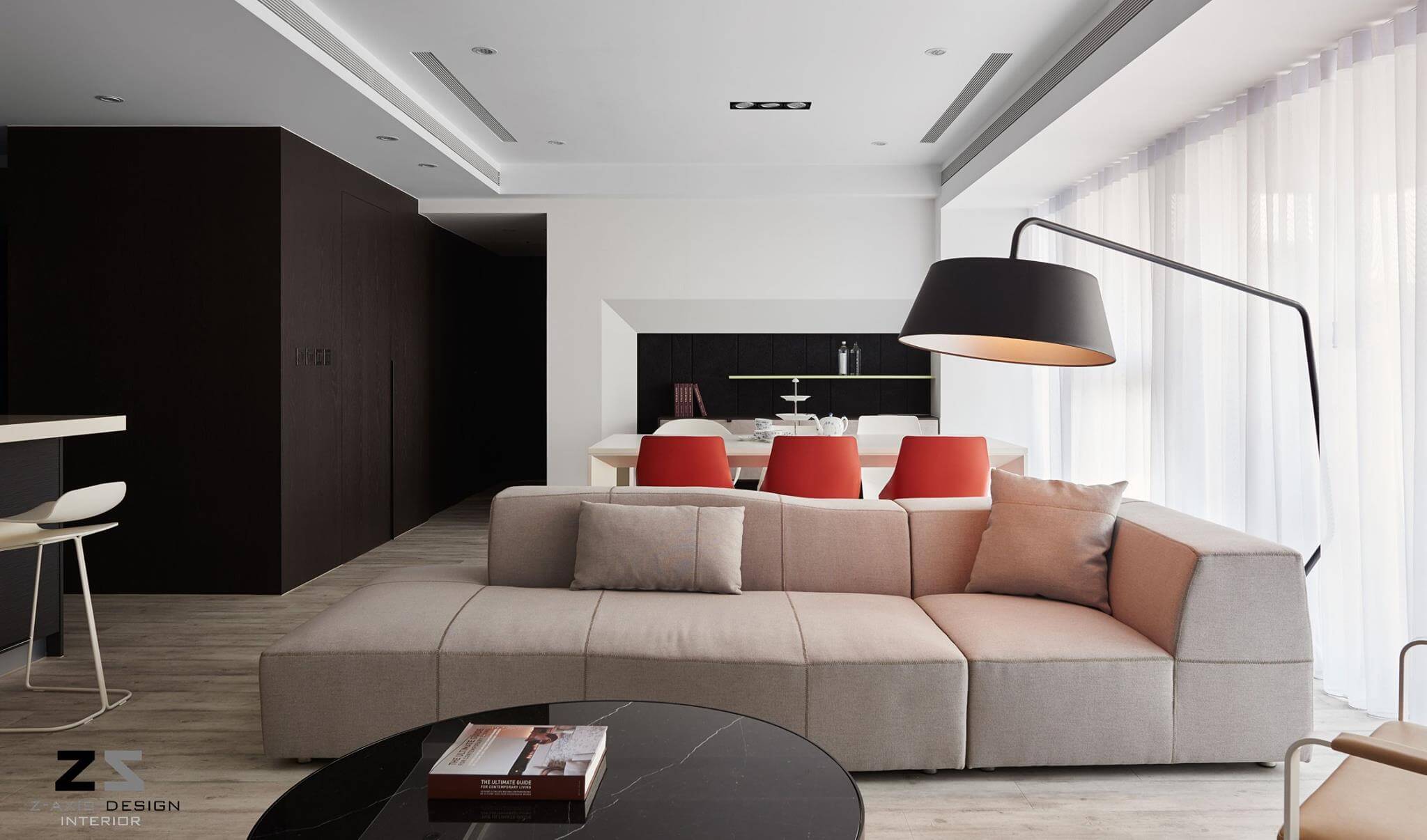 台湾简约现代黑白风格公寓设计