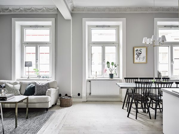 灰白色优雅北欧风格家居装修设计